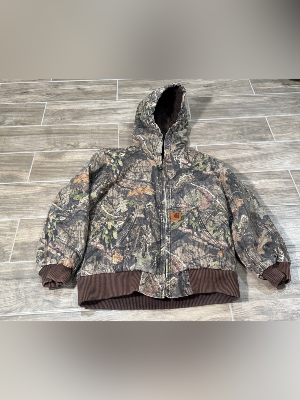 Vintage Carhartt Boys Youth Medium 10/12 Realtree Camo Insulated Jacket Canvas